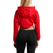 เสื้อฮู้ดผ้าฝ้ายแบบสวมหัวแขนยาวสำหรับผู้หญิงเสื้อครอปแบบสั่งทำสำหรับฤดูใบไม้ร่วง - Product Image 4