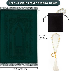 Alfombra de oración de terciopelo suave para mujeres y hombres, cómoda alfombra de oración - Product Image 3