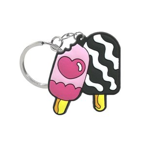 Porte-clés personnalisé en PVC souple et silicone Porte-clés en caoutchouc 2D/3D avec logo personnalisé pour promotions et mousquetons - Product Image 3