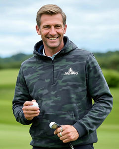 .เสื้อกอล์ฟมีฮู้ดแขนยาวมีฮู้ดสำหรับผู้ชายเสื้อสวมหัวมีฮู้ดสำหรับเล่นกีฬาออกกำลังกายกลางแจ้งสวมใส่สบาย - Product Image 1