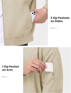 Veste bombardier coupe-vent légère pour hommes, veste décontractée, universitaire, baseball, avec support élégant - Product Image 3