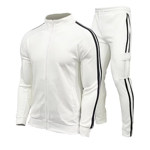 Ensemble de jogging décontracté pour homme 2025, sweat-shirt à capuche uni et pantalon de survêtement, mode automne, 2 pièces, 100% coton, écologique - Product Image 5