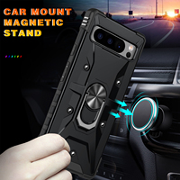 Étui de téléphone robuste avec béquille rotative à 360 degrés, magnétique, antichoc, pour Google Pixel 8 Pro, matériau PC+TPU avec coussin d'air