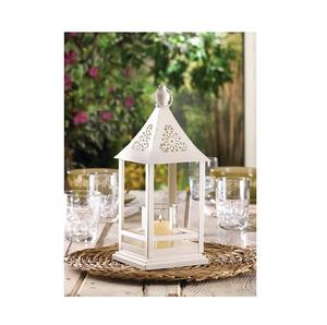 Lanterne à bougie en aluminium de haute qualité et de décoration dernière arrivée couleur blanche polie pour les festivals Caffey Spa & Hotel - Product Image 3