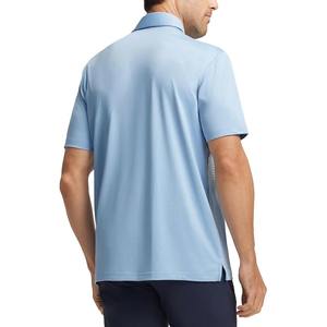 T-shirt polo de haute qualité pour hommes, design personnalisé, tissu tricoté ajusté en gros - Product Image 6