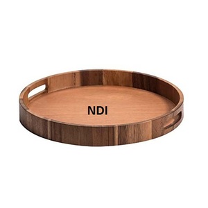 Dinnerware Table Set Of 3 With Serving <b>Tray</b> Walnut Finishing <b>Dinner</b> Table Decoration Serving <b>Tray</b> - Product Image 4