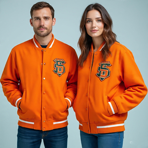 Leather Sleeve Varsity <b>Jacket</b> Men's Custom Embroider Patches Chenille Baseball Varsity <b>Jackets</b> Men - Product Image 4