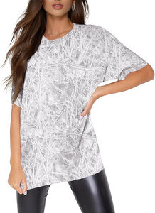 Camisetas de camuflaje para mujer, camisetas de manga corta de gran tamaño a la moda con hojas de árbol, camisetas de verano gráficas de camuflaje, camisetas de gran tamaño de alta calidad - Product Image 5
