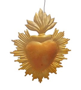 Adornos Navideños Colgantes con Acabado Dorado, Decoración de Corazón, Adorno de Corazón Metálico Colgante - Product Image 2