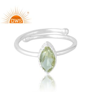 แหวนเงินแท้ 925 ประดับพลอยเลมอนโทแพซธรรมชาติ งานแฮนด์เมดขายดีที่สุด เครื่องประดับสั่งทำสำหรับผู้หญิง ของขวัญสำหรับเธอ - Product Image 3