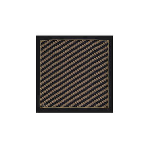 Floral Cotton Fashion Scarf-Black Polyester Twill Square - Product Image 1