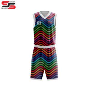 Conjunto de uniformes de baloncesto personalizados de MOQ bajo Ropa deportiva Uniforme de baloncesto Conjunto corto de camiseta de baloncesto transpirable - Product Image 1