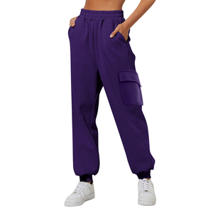 Pantalones Deportivos de Talla Grande para Mujer, Pantalones Cargo Holgados de Cintura Alta, Pantalones de Chándal Modernos y Cómodos con Forro Polar y Bolsillos - Product Image 6