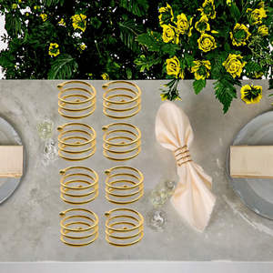 Anillo Decorativo para Servilletas de Mesa, Ideal para Arreglos de Mesa en Eventos, Recepciones en el Hogar y Comidas de Celebración Especiales - Product Image 4