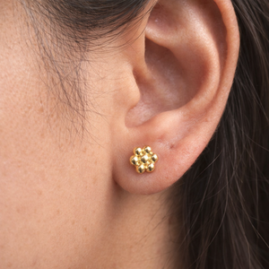 Vintage Gold-Plated <b>Pearl</b> & <b>Diamond</b> Number Stud <b>Earrings</b> for Women Party & Wedding Gift - Product Image 4