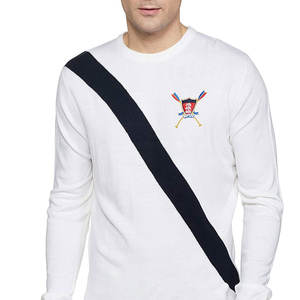 Suministro de fábrica Sudadera bordada de ajuste cómodo para hombre Jersey de cuello redondo personalizado con patrón de impresión - Product Image 4