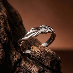 Jeulia Hercules Knot Twist <b>Plain</b> Wedding Band-Fine <b>Ring</b> for Men - Product Image 4