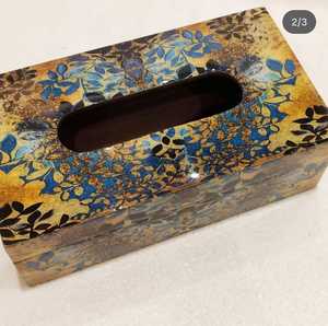 Boîte à mouchoirs en émail artisanale, porte-serviettes décoratif, boîte à mouchoirs moderne pour salle de bain et cuisine, décoration de luxe pour la maison - Product Image 1