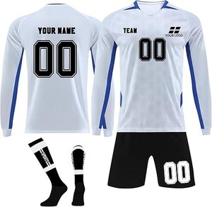 Jersey personalizado, camisetas de fútbol NameNumberLogo personalizado, cuello redondo manga larga personalizado fútbol portero Jersey - Product Image 1