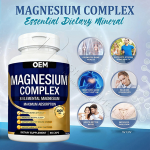 كبسولات المغنيسيوم ذات العلامة التجارية الخاصة لدعم استرخاء العضلات والنوم والمكمل الغذائي اليومي - Product Image 3