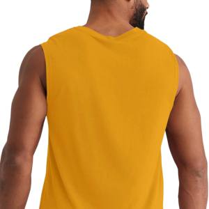 เสื้อกล้ามผู้ชาย OEM คุณภาพสูงสำหรับฤดูร้อน ผลิตจากผ้าฝ้าย ระบายอากาศได้ดี น้ำหนักเบา ไซส์ใหญ่ เหมาะสำหรับออกกำลังกาย ฟิตเนส และเล่นกีฬา - Product Image 5