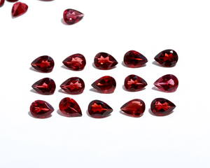 La mejor tarifa al por mayor del fabricante en piedras preciosas sueltas de corte de pera 10x7 de granate rojo facetado natural de alta calidad - Product Image 2