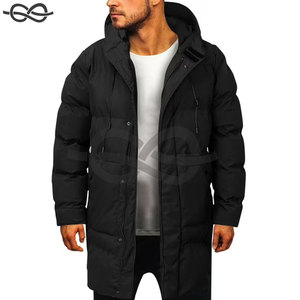 Winter Long Sleeve Puffer <b>Jacket</b> for <b>Men</b> Casual Solid Stand Collar Hooded Parka with High Street Style Warm - Product Image 3