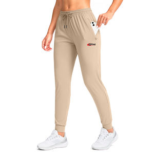 กางเกงวอร์มเอวยางยืดสำหรับผู้หญิงผ้าโพลีเอสเตอร์สแปนเด็กซ์แบบผูกเชือกทรงหลวมออกแบบได้ตามต้องการ - Product Image 1