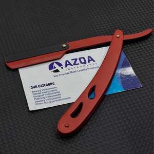 Rasoir droit professionnel pliable, couteau de barbier, manche imprimé floral, acier inoxydable, rasoir manuel pour rasage humide - Product Image 2