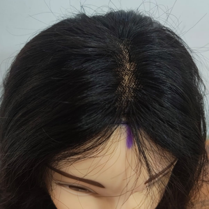 วิกผมลูกไม้เต็มศีรษะคุณภาพพรีเมียมพิเศษ ผมตรงธรรมชาติจากอินเดีย สีธรรมชาติ ไม่ต้องใช้กาว หนาแน่น จัดเรียงเกล็ดผมอย่างดี - Product Image 2