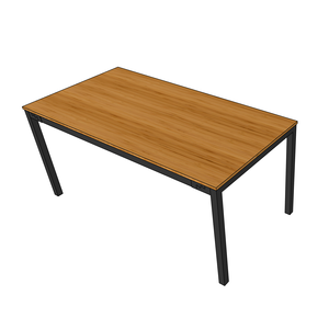 Bamboo Wood Dining Table 80x160cm <b>U</b>-Shaped Legs Assembly Required Rock Plate <b>Living</b> Room Furniture Set Kitchen Application - Product Image 2