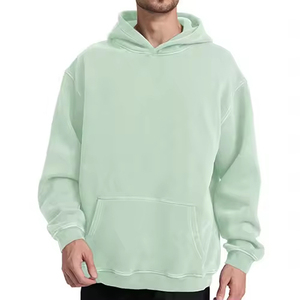Venta al por mayor Pullover Heavyweight 100% Cotton Hoodie Hombres Custom Bordado Logo 500 Gsm Bulk Blank Streetwear Hoodies Hombres - Product Image 1