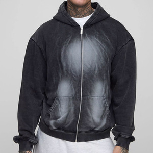 Nouveau design à la mode personnalisé sweat à capuche zippé en coton respirant mélangé streetwear à capuche pour hommes - Product Image 1