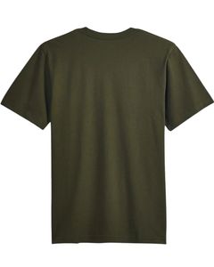 Camiseta de Algodón Verde Oliva para Hombre, Suave, Transpirable, Cuello Redondo, Manga Corta, Informal, Lisa, Duradera, Cómoda para Uso Diario - Product Image 2