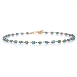 ทําด้วยมือ 100% ธรรมชาติหยาบเพชรสร้อยข้อมือพลอย 18K สีเหลืองทองเครื่องประดับสร้อยข้อมือของขวัญวันเกิดผู้หญิง - Product Image 1