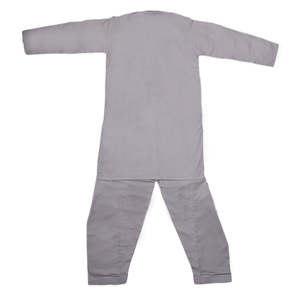 Traje Kurta Shalwar Bordado para Niños - Gris - Product Image 4