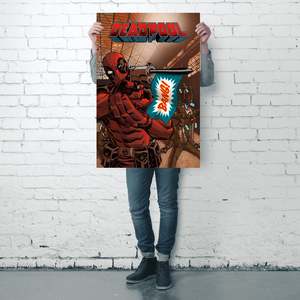 Modern for Deadpool <b>Poster</b> Bang Black Frame Paper Material for Wall Usage - Product Image 3