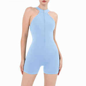 Combinaison femme été chaud Sexy licou moulant Triangle Shorts combinaison - Product Image 5