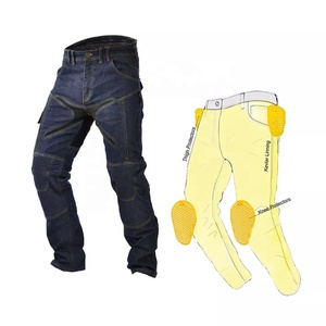 Pantalones de Protección para Motocicleta D-Ride Moto Blue con Protectores de Rodilla y Cadera de Nivel 2 CE, Paneles Elásticos Transpirables de Secado Rápido, Talla Grande - Product Image 3