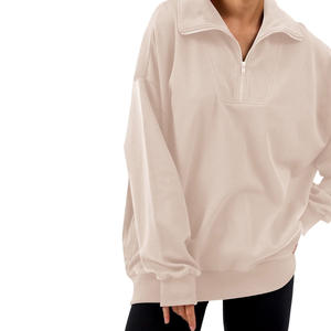 สไตล์ยอดนิยมใส่สบายสำหรับผู้หญิงพร้อมซิปสี่ส่วนดีไซน์ทันสมัยสีทึบเรียงรายสำหรับกิจกรรมออกกำลังกายประจำวันในฤดูหนาว - Product Image 2