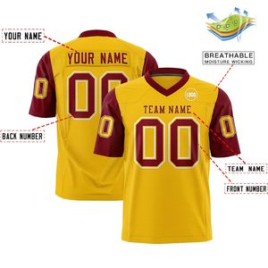 Camiseta de fútbol americano hecha a medida al por mayor, camiseta de fútbol transpirable de secado rápido de alta calidad - Product Image 2