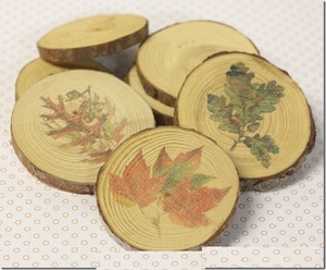 Sous-verre en bois de forme ronde de qualité d'exportation avec support tasse en bois de taille personnalisée et sous-verre en verre en vrac - Product Image 2