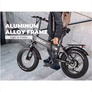 My Store Hot Sale 20-Inch Mini Electric Mountain Bike Folding Fat Tire 48V 13Ah 200-250W Black 7 Speed Steel Frame Manual 0.0g - Product Image 3