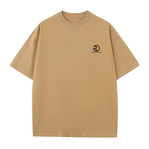 เสื้อยืดโอเวอร์ไซส์ผ้าไหมเสื้อยืดโอเวอร์ไซส์ผ้าคอตตอนเนื้อนุ่มปักโลโก้ออกแบบได้ตามที่ต้องการ - Product Image 2