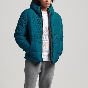 Chaqueta Acolchada de Estilo Urbano para Hombre, Nueva Marca 2025, Cálida para Otoño, Personalizada, con Cuello Alto, Logotipo Frontal, Resistente al Viento - Product Image 1
