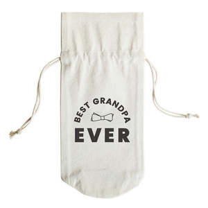 กระเป๋าใส่ไวน์ผ้าแคนวาสลายคุณปู่ที่ดีที่สุด กระเป๋าของขวัญที่สมบูรณ์แบบสำหรับคุณปู่ - Product Image 2