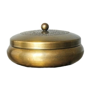 Luxury Royal Style Metal Wax Filled Jar Candle With Lid in Wholesale Price From Indian Exporter - Product Image 1