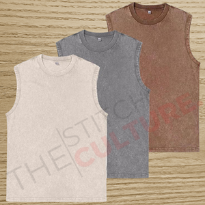 T-shirt sans manches en coton vintage à col rond pour homme, personnalisé, manches coupées, débardeur de basket-ball, débardeur de sport - Product Image 4