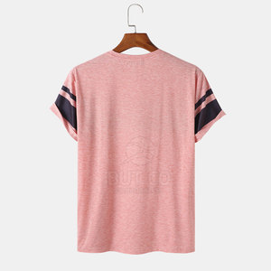 T-shirt décontracté pour hommes de haute qualité 100% coton couleurs personnalisées léger - Product Image 2