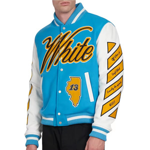 Veste universitaire personnalisé OEM style hiver coupe-vent veste universitaire Letterman pour hommes - Product Image 4